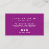 シックグラデーションピンクパープルプラムフローラ 名刺