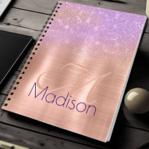 シックグラデーションピンクローズ赤面グリッターモノグラム