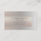 シックグラデーションブライトバラパールフローララグジュアモダンリー 名刺 (裏面)