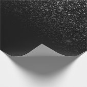 シックグラデーションブラックグリッター ラッピングペーパー (角)