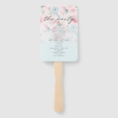 シックグラデーション庭園の結婚式式プフランスのログラム ハンドファン (裏面)