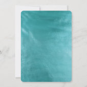 シックグラムターコイズアクアブルーブライダルシャワー 招待状 (裏面)