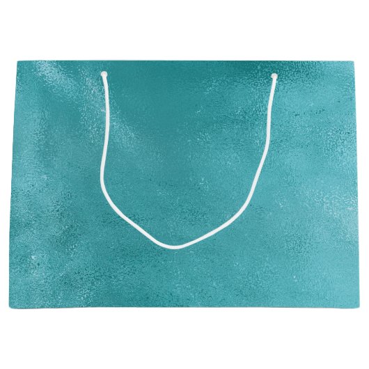 シックグラムターコイズアクアブルー誕生日 ラージペーパーバッグ (正面)