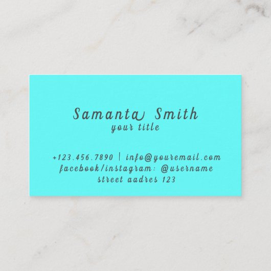 シックグラムネイルアートマニキュアサロン爪、 ネイルアーティスト 名刺 (裏面)