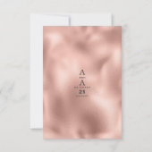 シックグラムバラシンプル金ゴールドホワイトフローラズ結婚ズ 招待状 (裏面)