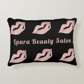 シックグラムラグジュアリーバラ金ゴールドリップ&ブラックサロン アクセントクッション (正面)