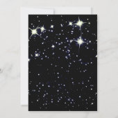 シックグラモラス金ゴールドグリッタースターブライダルシャワー 招待状 (裏面)