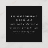 シックグランジブラックツートーン スクエア名刺 (裏面)