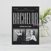 シックグランジブラックバチュラーパーティ再生 招待状 (スタンド正面)