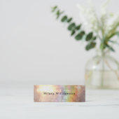 シックグランジレインボーホログラフストーン抽象芸術アート スキニー名刺 (スタンド正面)