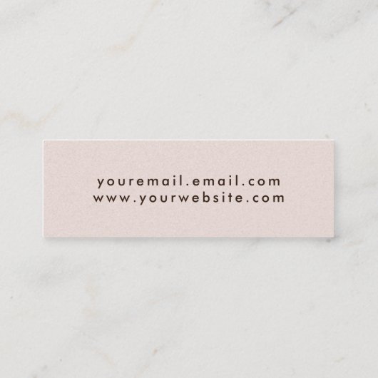 シックグランジレインボーホログラフストーン抽象芸術アート スキニー名刺 (裏面)