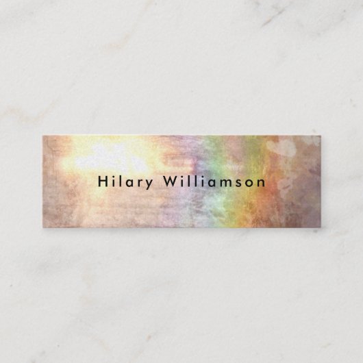 シックグランジレインボーホログラフストーン抽象芸術アート スキニー名刺 (正面)