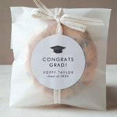 シックグラードキャップおめでとう卒業式シール ラウンドシール