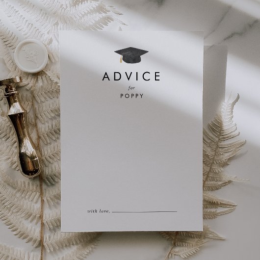 シックグラードキャップ卒業パーティー アドバイスカード