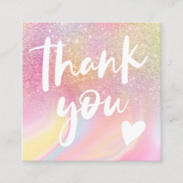 シックグリッターガーリーレインボールパ感謝していステル スクエア名刺