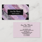 *~*シックグリッターガーリー抽象芸術エキサイティング 名刺 (正面/裏面)