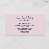 *~*シックグリッターガーリー抽象芸術エキサイティング 名刺 (裏面)