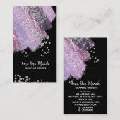 *~*シックグリッターガーリー抽象芸術エキサイティング 名刺 (正面/裏面)