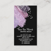 *~*シックグリッターガーリー抽象芸術エキサイティング 名刺 (裏面)