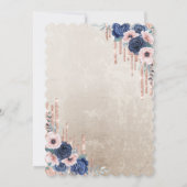 シックグリッタークラウンドロップブルーバラクインセアニラ 招待状 (裏面)