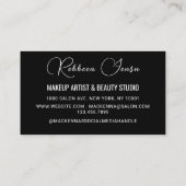 シックグリッターグラムネイルアートマニキュアサロンブルー 名刺 (裏面)