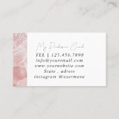 シックグリッターグラムネイルアートマニキュアサロンモノグラム 名刺 (裏面)