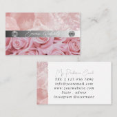 シックグリッターグラムネイルアートマニキュアサロンモノグラム 名刺 (正面/裏面)