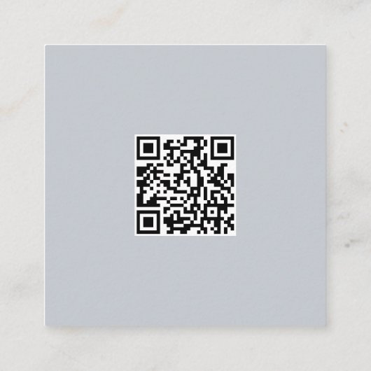 シックグリッターグラムネイルアートマニキュアサロンQRコード スクエア名刺 (裏面)