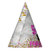 シックグリッターグラム50ファブラス50th誕生日 パーティーハット (左)