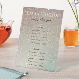 シックグリッターグリーンピンクアクアシャイニーサービス価格 台座サイン