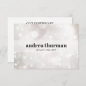 シックグリッターシルバーホワイト《写真》ぼけ味ギフトカード (正面/裏面)