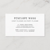 シックグリッターシルバーホワイト《写真》ぼけ味サテンストライプの金ゴールド 名刺 (裏面)