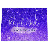 シックグリッタースパネイルサロンメイクアップヘア抱き枕 ラージペーパーバッグ (正面)