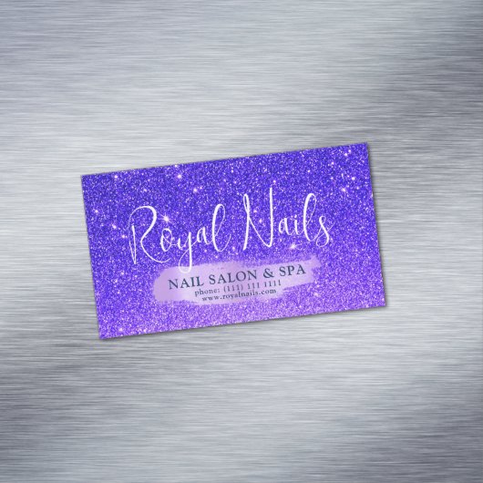 シックグリッタースパネイルサロンメイクアップヘア マグネット名刺 (インサイチュ)