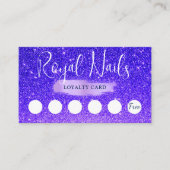 シックグリッタースパネイルサロンメイクアップロイヤリティカード 名刺 (正面)