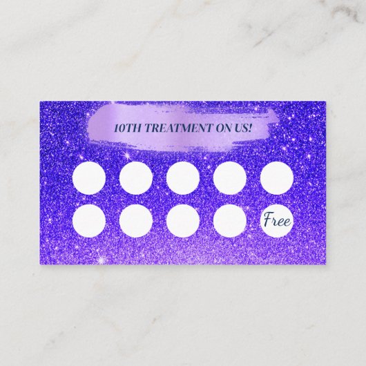 シックグリッタースパ爪、 ネイルメイクアップラッシュロイヤリティカード 名刺 (裏面)