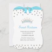 シックグリッターダイヤモンドSweet sixteen 招待状 (正面)