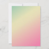 シックグリッターティアラパーム葉ズバースデーパーティー 招待状 (裏面)