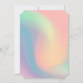 シックグリッターティアラホログラフィックスウィート16パーティー 招待状 (裏面)