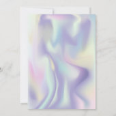 シックグリッターティアラホログラフィックバースデーパーティー 招待状 (裏面)