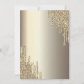 シックグリッタードリップスシャンパーニュ75th誕生日 招待状 (裏面)