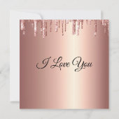 シックグリッタードリップフォトガールフレンド誕生日カード サンキューカード (裏面)