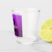 シックグリッターバースデーパーティートレンディー モノグラムの ショットグラス (右)