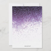 シックグリッターパープルブライダルカップルシャワー招待状 招待状 (裏面)