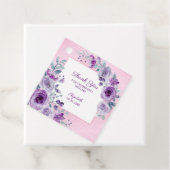 シックグリッターピンクパープルバラフローラ誕生日 フェイバータグ (インサイチュ)