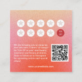 シックグリッターメイクアップ美しいネイルサロンロイヤリティカード スクエア名刺 (裏面)