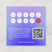 シックグリッターメイクアップ美しいネイルサロンロイヤリティカード スクエア名刺 (裏面)