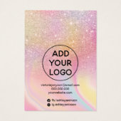 シックグリッターレインボー数々のスタッドイヤリングディスプレイ (裏面)