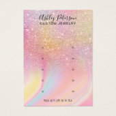 シックグリッターレインボー数々のスタッドイヤリングディスプレイ (正面)