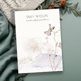 シックグリッター押し花空白のジュエリー表示 名刺